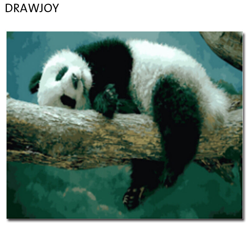DRAWJOY Framed Pictures Painting & Calligraphy DIY Painting By Numbers Of Panda Oil Painting Home Decor 40*50cm GX21515