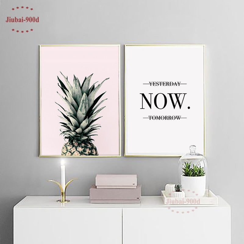 Canvas Painting Pineapple Wall Pictures For Living Room Nordic Poster