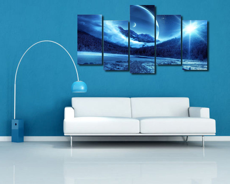HD Printed sun and moon awesome Painting on canvas room decoration print poster picture canvas Free shipping/ny-4920