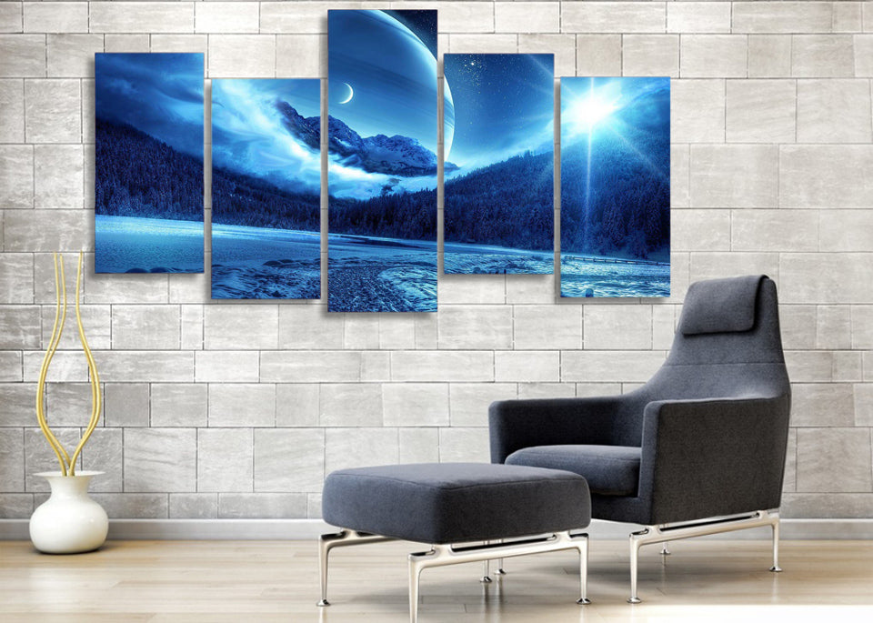 HD Printed sun and moon awesome Painting on canvas room decoration print poster picture canvas Free shipping/ny-4920