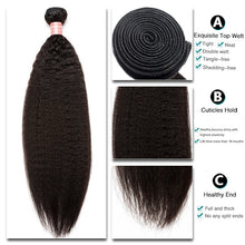 Load image into Gallery viewer, Kinky Straight Hair 3 Bundle Deals Brazilian Hair Weave Bundles Coarse Yaki Human Remy Hair Extension Hair Products Prosa
