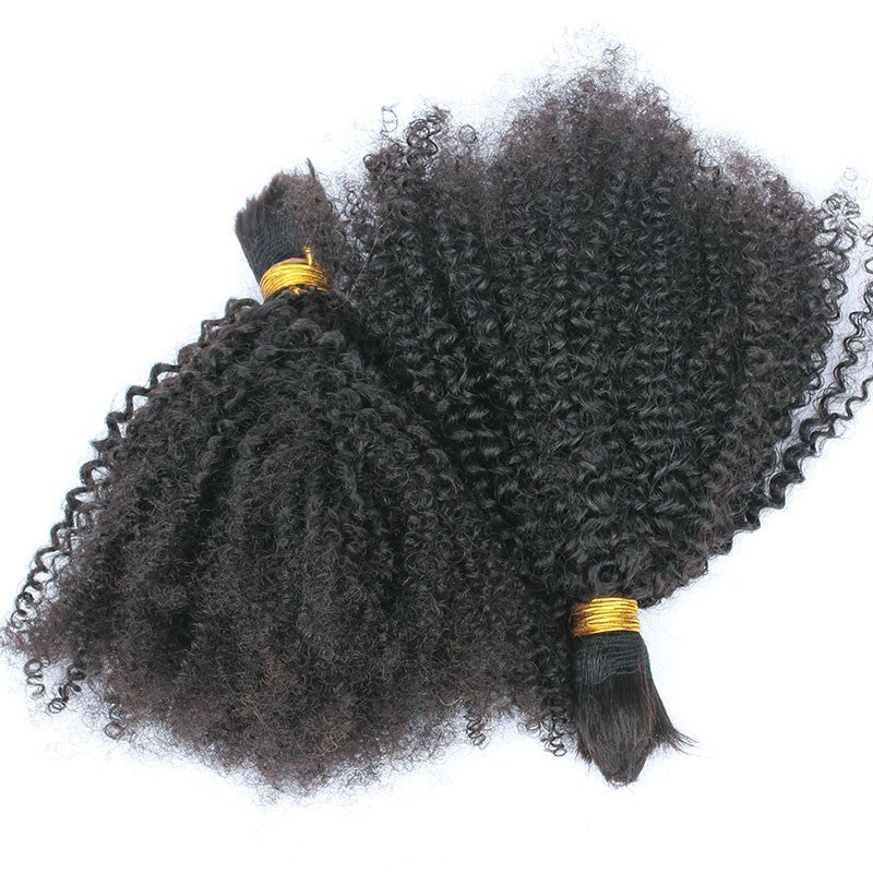 100% Human Braiding Hair Bulk No Weft 4B 4C Afro Kinky Curly Brazilian Virgin Human Hair For Braiding Prosa Hair Products