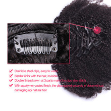 Load image into Gallery viewer, Clip In Human Hair Extensions 4B 4C Mongolian Afro Kinky Curly Clip Ins Remy Human Hair Full Head 7Pcs Prosa Hair Products
