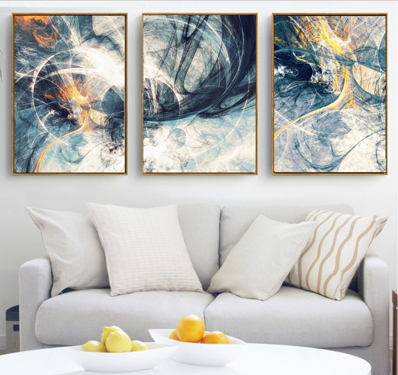 Abstract Art 3 Pieces Canvas Paintings Modular Pictures Wall Art Canvas for Living Room