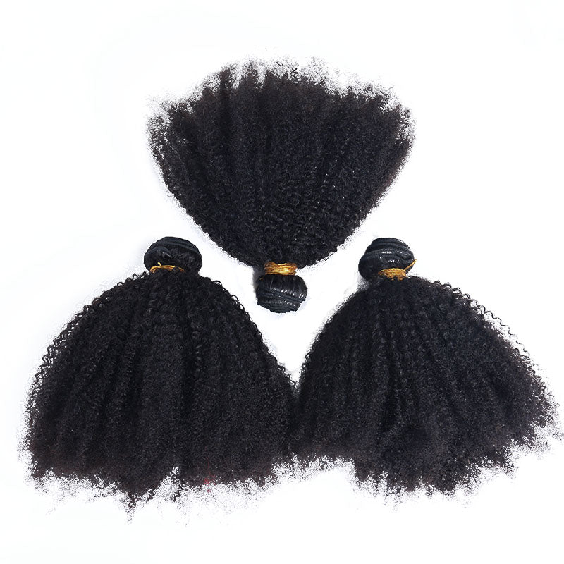 Mongolian Afro Kinky Curly Hair Extension Weave Human Hair Bundles 4B 4C Remy Hair 1 Or 3pcs Natural Color You May