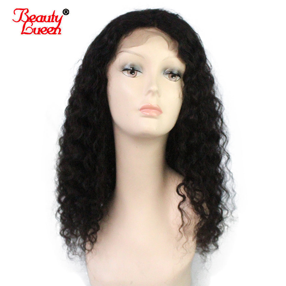 150% Density Lace Frontal Wig Pre Plucked With Baby Hair Peruvian Remy Curly Human Hair Lace Front Wig For Women Beauty Lueen