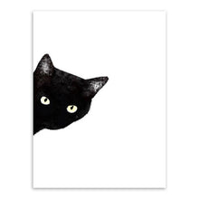 Load image into Gallery viewer, 3 Piece Watercolor Black Cat Head Face Animal Posters and Prints Nordic Living Room Wall Art Pictures Home Decor Canvas Painting

