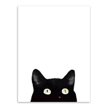 Load image into Gallery viewer, 3 Piece Watercolor Black Cat Head Face Animal Posters and Prints Nordic Living Room Wall Art Pictures Home Decor Canvas Painting
