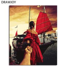 Load image into Gallery viewer, DRAWJOY Framed Wall Art Pictures Painting By Numbers DIY Canvas Oil Painting Home Decor For Living Room Wall

