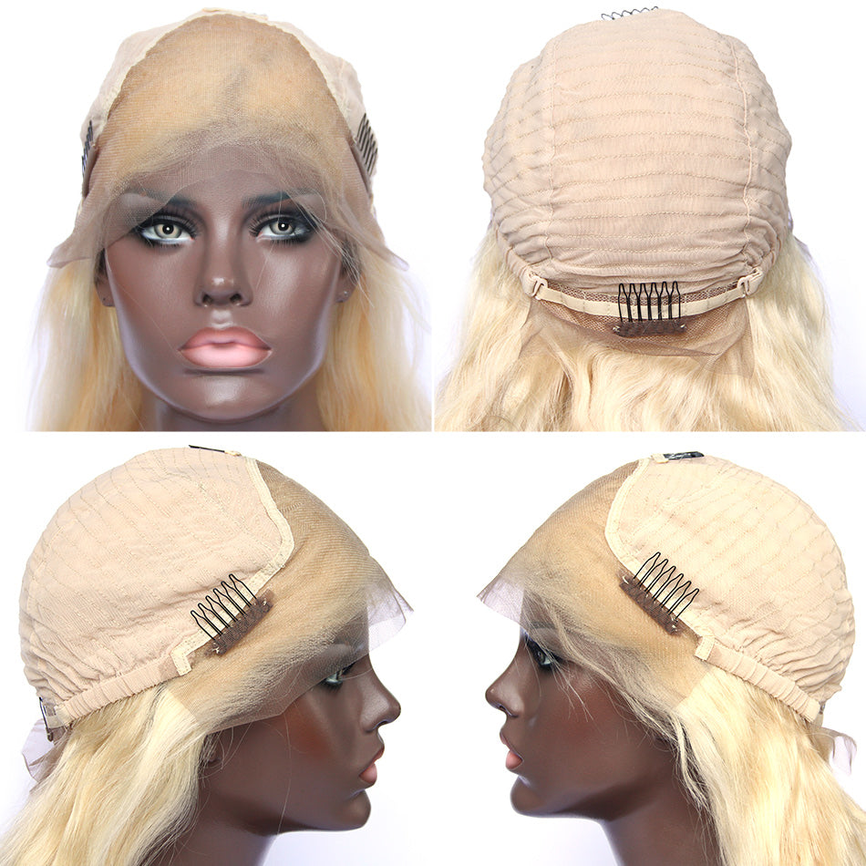 Luvin wigs for women 613 blonde lace frontal wig pre plucked with baby hair Body Wave Brazilian 100% Human Hair Lace Front Wigs