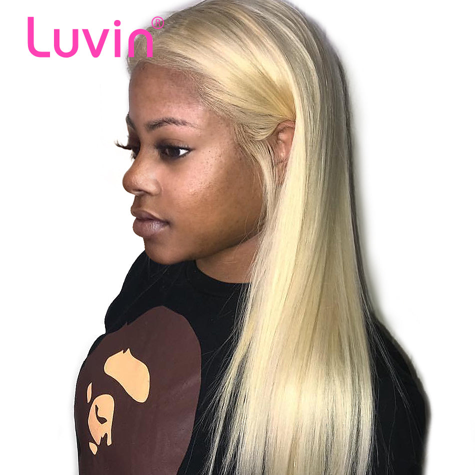 wigs for women 613 blonde lace frontal wig pre plucked with baby hair Straight Brazilian Human Hair Bob Lace Front Wigs