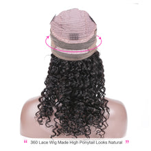 Load image into Gallery viewer, Luvin 360 Lace Frontal Wigs For Black Women Pre Plucked With Baby Hair Malaysian Curly Full Human Hair Lace Front Wig Deep Wave
