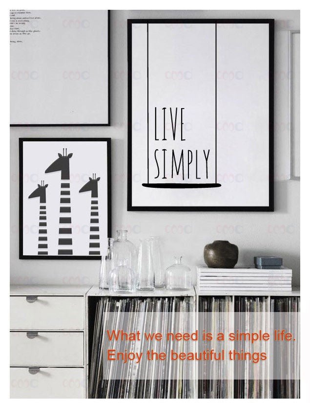 Simple Life Quote Canvas Art Print Painting Poster, Wall Pictures for Home Decoration, Wall Decor 250