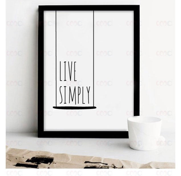Simple Life Quote Canvas Art Print Painting Poster, Wall Pictures for Home Decoration, Wall Decor 250