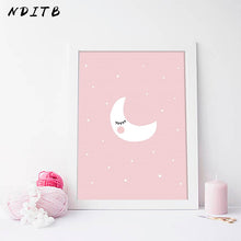 Load image into Gallery viewer, Cartoon Moon Star Canvas Art Posters Nursery Prints Painting Wall Picture Baby Room
