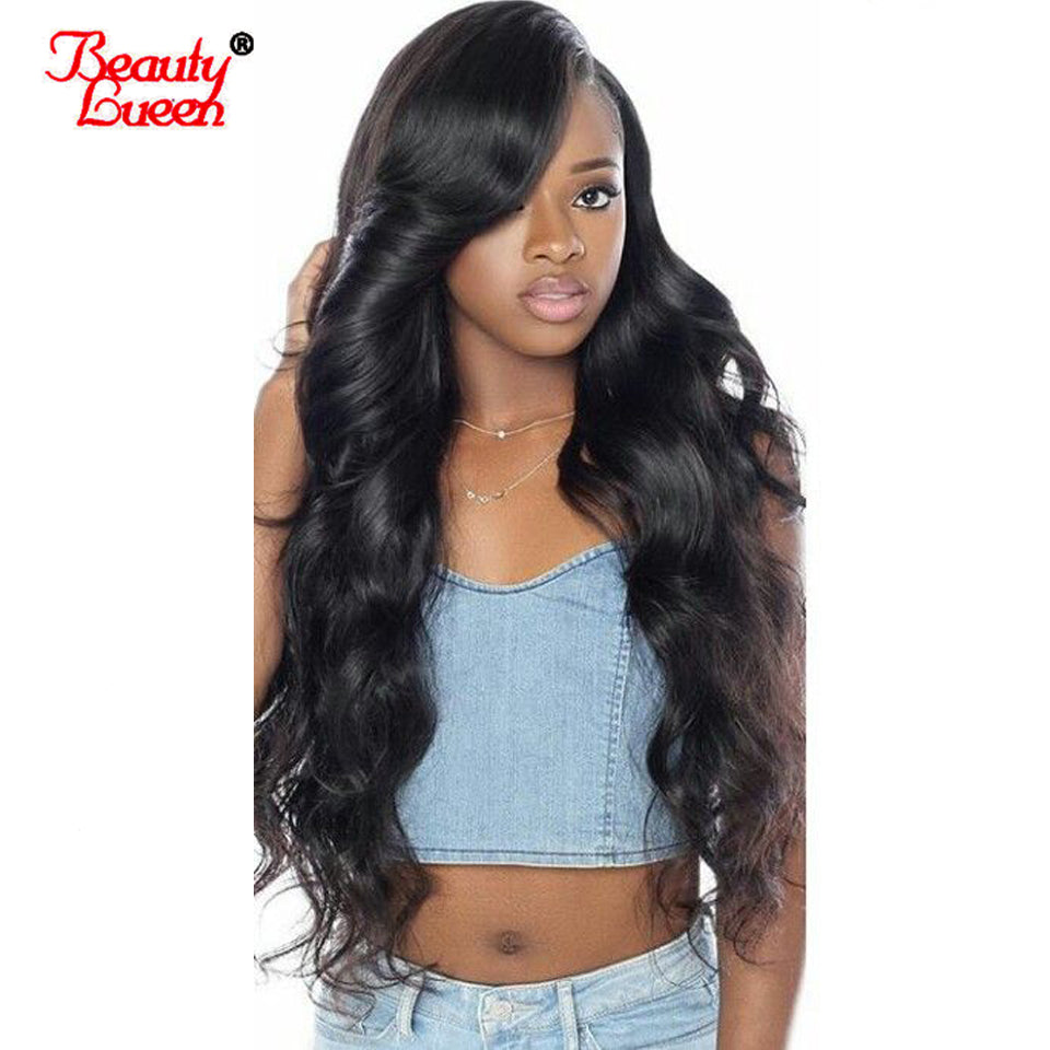 Lace Front Human Hair Wigs For Women 150% Density Pre Plucked With Baby Hair Black Body Wave Remy Indian Lace Wig Beauty Lueen