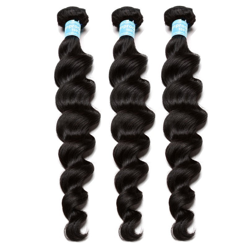 Peruvian Virgin Hair Loose Wave Hair Bundles One Piece Human Hair Extension Natural Black Color Hair Weaving Prosa