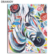 Load image into Gallery viewer, DRAWJOY Framed Picture DIY Painting By Numbers On Canvas Painting &amp; Calligraphy Of Loely Animals Coloring By Numbers
