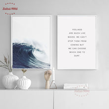 Load image into Gallery viewer, Seascape Poster Canvas Painting Sea Wave Wall Pictures For Living Room
