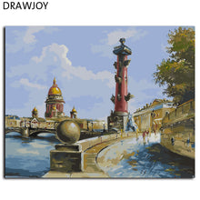 Load image into Gallery viewer, DRAWJOY Saint-Petersburg Framed Wall Pictures DIY Oil Painting By Numbers DIY Canvas Oil Painting Wall Art GX9616 40*50cm
