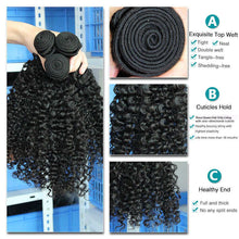 Load image into Gallery viewer, 3B 3C Kinky Curly Weave Human Hair Extensions One Piece Peruvian Remy Human Hair Bundles Deals Hair Weaving Prosa Hair Products
