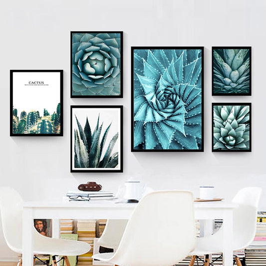 Cactus Flower Nordic Canvas Painting Wall Art Home Decor DIY Green Plant Fresh Modern Print Picture Living Room Decor Poster