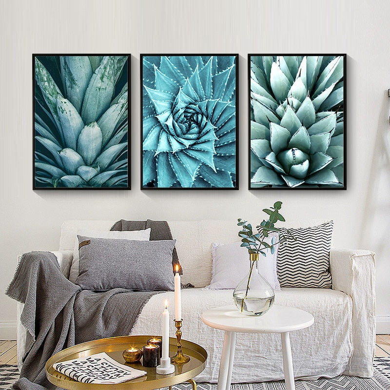 Cactus Flower Nordic Canvas Painting Wall Art Home Decor DIY Green Plant Fresh Modern Print Picture Living Room Decor Poster