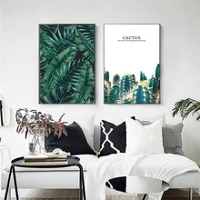Load image into Gallery viewer, Cactus Flower Nordic Canvas Painting Wall Art Home Decor DIY Green Plant Fresh Modern Print Picture Living Room Decor Poster
