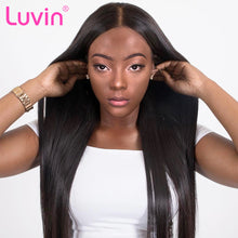 Load image into Gallery viewer, Luvin Glueless Bob Lace Front Human Hair Wigs Straight Natural Color Brazilian Remy Hair Wigs For Black Women lace frontal wig
