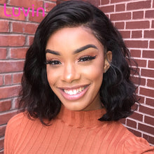 Load image into Gallery viewer, Luvin Body Wave Short Glueless Lace Front Human Hair BOB Wigs With Baby Hair Brazilian Remy Hair Wigs Bleached Knots
