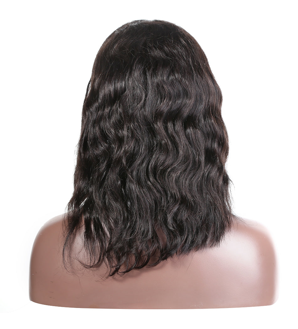 Luvin Body Wave Short Glueless Lace Front Human Hair BOB Wigs With Baby Hair Brazilian Remy Hair Wigs Bleached Knots