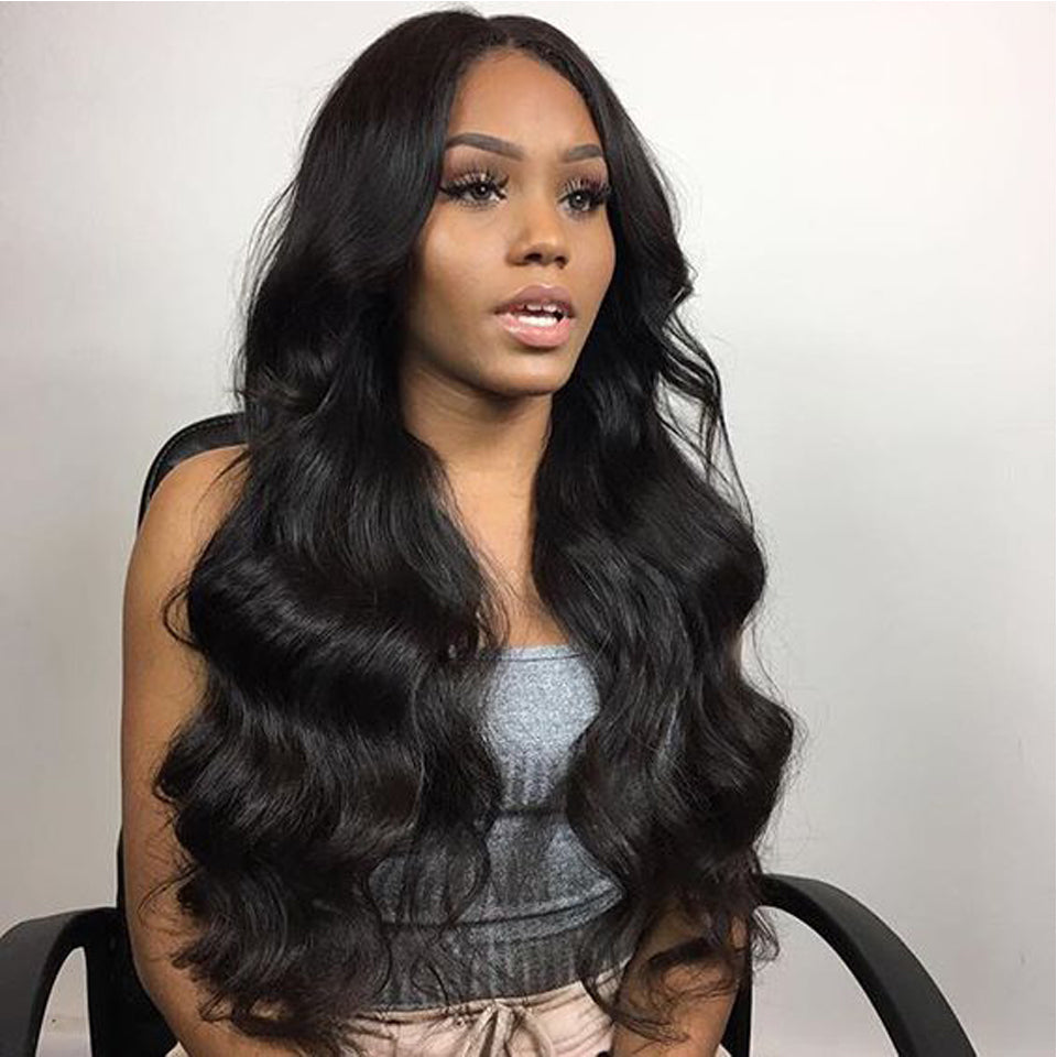 360 Lace Frontal Wig Pre Plucked With Baby Hair 150% Density Peruvian Body Wave Lace Front Human Hair Wigs Remy Beauty Lueen