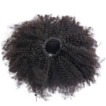Load image into Gallery viewer, 4B 4C Afro Kinky Curly Ponytails Extensions Mongolian Clip In Human Hair Ponytails Natural Color Prosa Hair Products Remy
