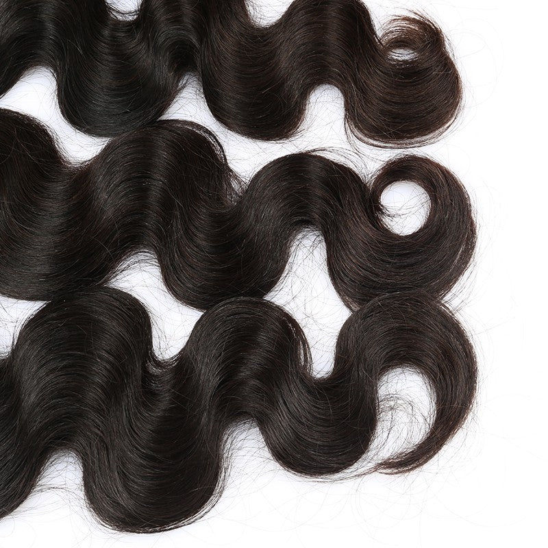 Body Wave  3 Human Hair Bundles With Closure 4Pcs Brazilian Virgin Hair With Closure Natural Color Prosa Hair Products