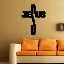 Load image into Gallery viewer, Christian Jesus Cross Art home decor vinyl Wall sticker Wallpaper wall decals

