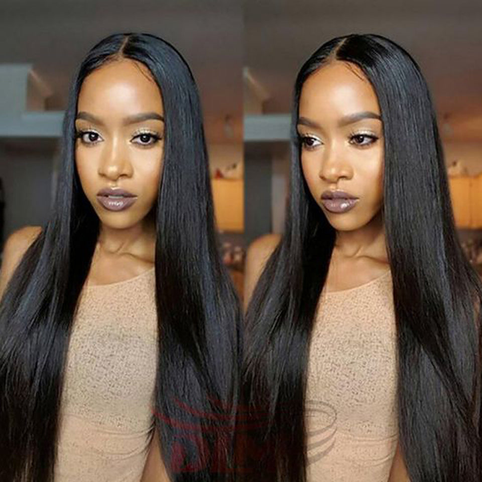 Straight 360 Lace Frontal Wig Pre Plucked With Baby Hair 150% Density Lace Front Human Hair Wigs For Black Women Remy Hair
