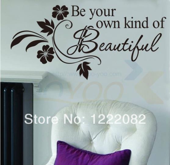 Be Your Own Kind Of Beautiful Marilyn Monroe Quotes Wall Decals 8028 Vinyl Wall Stickers for Home Bedroom Decor