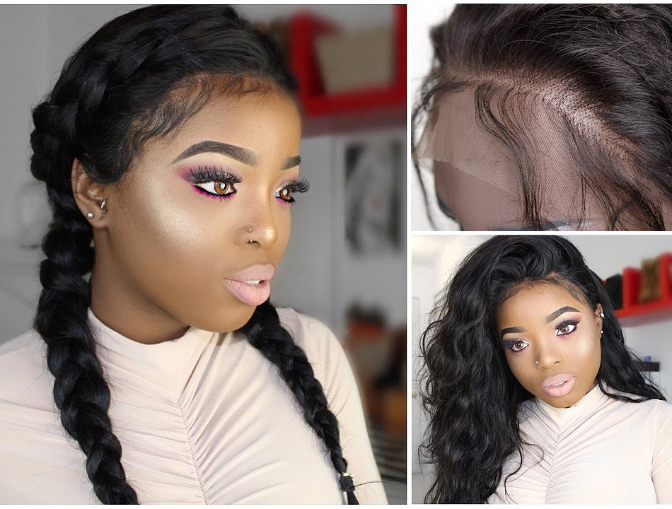 Luvin Lace Front Human Hair Wigs For Black Women Body Wave Remy Brazilian Lace Frontal Wig Pre Plucked With Baby Hair Short Bob