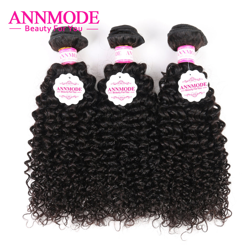 Malaysian Afro Kinky Curly Hair Bundles 1/3/4 Piece Free Shipping Natural Color 100% Human Hair Non Remy Hair Extensions Annmode