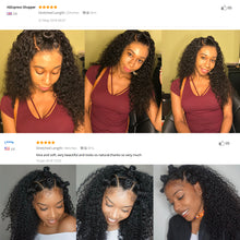 Load image into Gallery viewer, Luvin Brazilian Hair Weave Kinky Curly Virgin Hair 100% Human Hair Weave Natural Color Hair Extensions Weft 30 Inch Bundles
