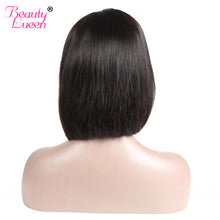 Load image into Gallery viewer, Glueless Lace Front Human Hair Wigs With Baby Hair Pre Plucked Hairline Indian Cuticle Aligned Remy Short Bob Wig 1b and Color 4
