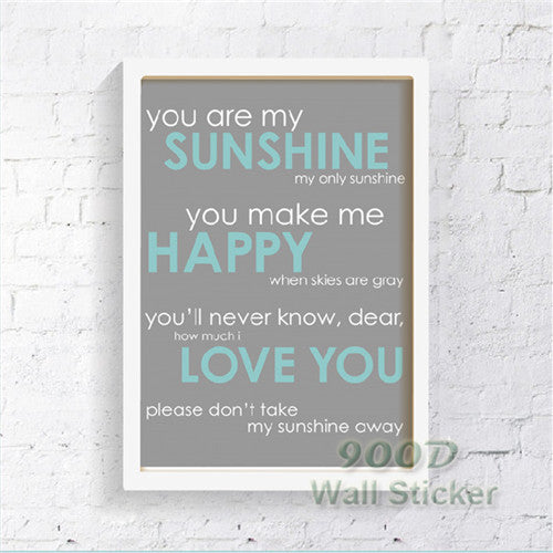 Sunshine Quote Canvas Painting Poster, Wall Pictures For Home Decoration Art Print, Frame not include