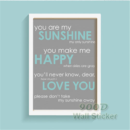 Sunshine Quote Canvas Painting Poster, Wall Pictures For Home Decoration Art Print, Frame not include