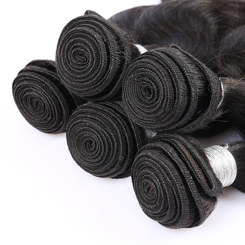 4 Bundles Kinky Straight Brazilian Virgin Hair Weave Bundles Deal 100% Human Hair Extension Products Natural Color Prosa