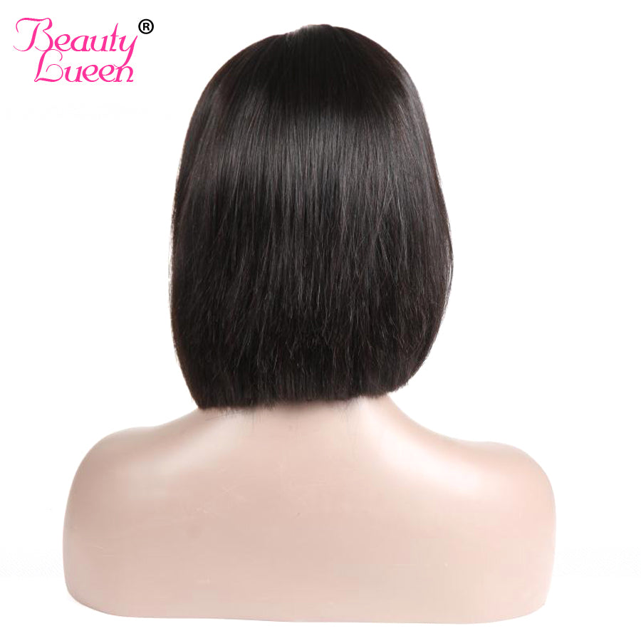 Glueless Brazilian Lace Front Human Hair Wigs For Black Women Remy Malaysian Straight Short Bob Wigs Pre Plucked With Baby Hair