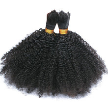 Load image into Gallery viewer, 100% Human Braiding Hair Bulk No Weft 4B 4C Afro Kinky Curly Brazilian Virgin Human Hair For Braiding Prosa Hair Products
