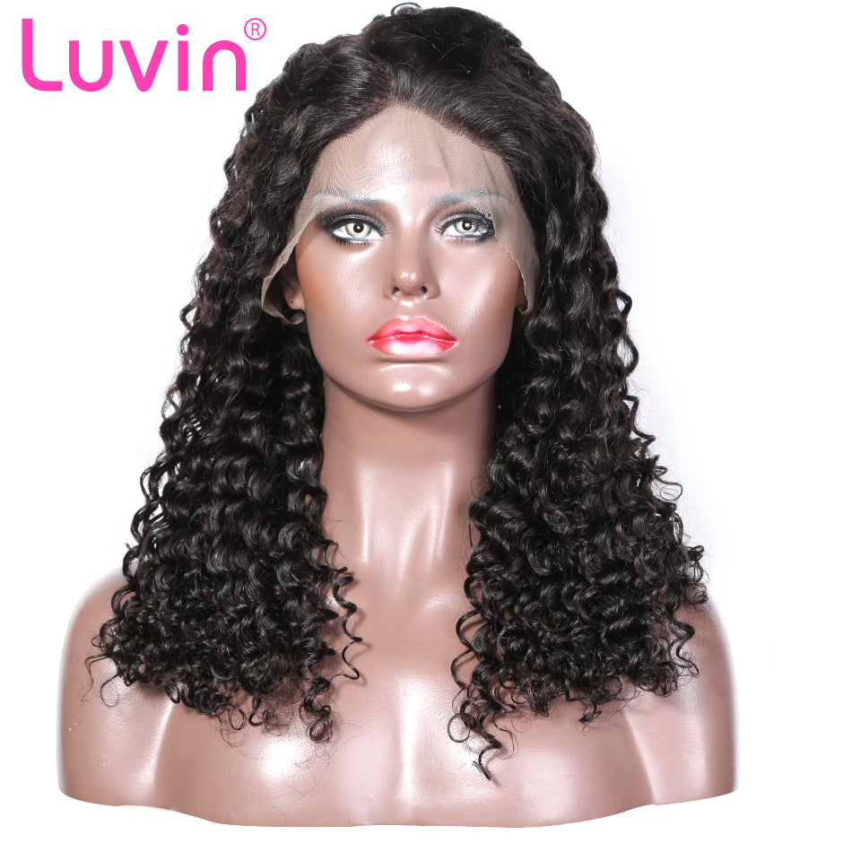 Luvin Glueless Full Lace Human Hair Wigs With Baby Hair Malaysian Curly Wig Lace Frontal Wigs For Black Women Deep Wave Lace Wig