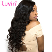 Load image into Gallery viewer, Luvin 250 Density Lace Front Human Hair Wigs For Black Women Brazilian Curly 360 Lace Frontal Wigs Pre Plucked With Baby Hair
