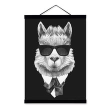 Load image into Gallery viewer, Modern Vintage Abstract Black White Mafia Animals Deer Fox Framed Canvas Paintin Nordic Home Decor Wall Art Print Picture Poster

