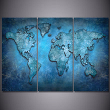 Load image into Gallery viewer, Printed Blue Abstract map Painting Canvas Print room decor print poster picture canvas Free shipping/ny-5715
